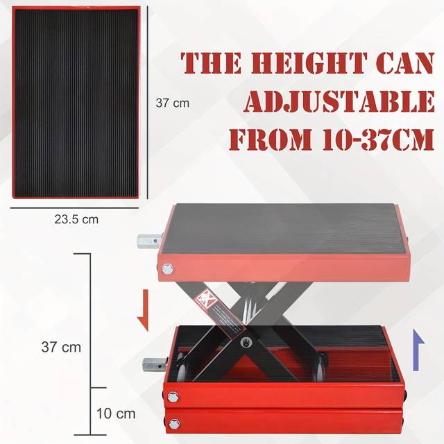 TEMU Motorcycle Scissor Lift, Jack Scissor Hydraulic Lift For Vehicle, Stand Lift Jack For Motorbike Repair, Heavy Duty Repair Deck Bracket With Adjustable Height (3.6 Inch-15 Inch)