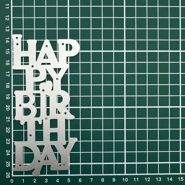 TEMU 2025 New Arrival English Letter Happy Birthday Metal Cutting Dies For Diy Scrapbooking Card Making Stencils Photo Albums, Scrapbooking Supplies, Decorative Crafting, Durable Steel Material
