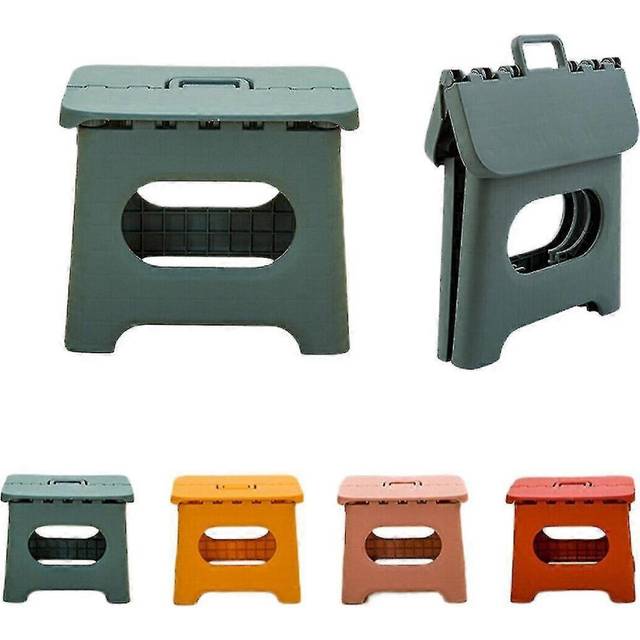 (S, Green) Large Step Stool Folding Foldable Multi Purpose Heavy Duty Home Kitchen Kids