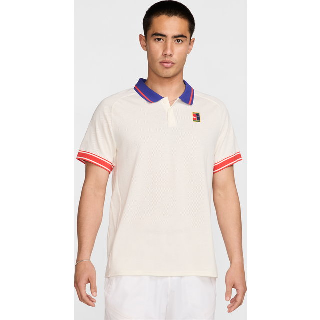 NikeCourt Heritage Men's Tennis Polo - Brown - Cotton/Polyester - XS
