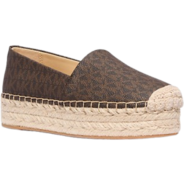 MK Lynn Signature Logo Platform Espadrille - Brown - Michael Kors - UK 3