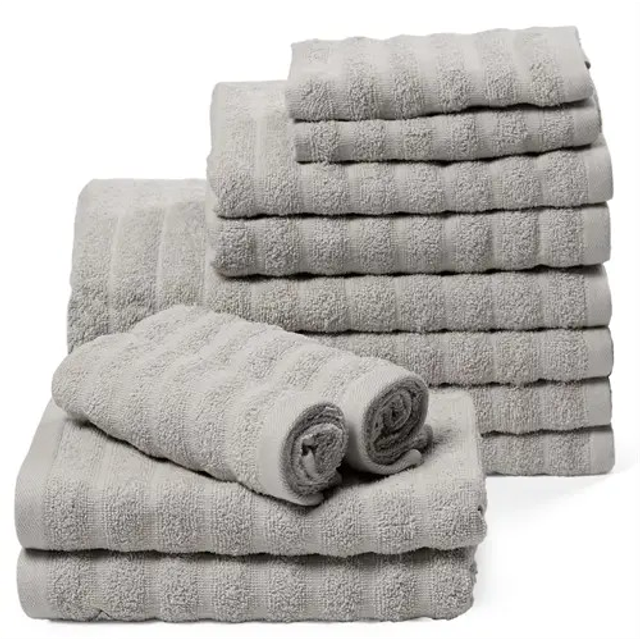 Borg Living Cotton Badehåndklæde Grå (140x70cm)