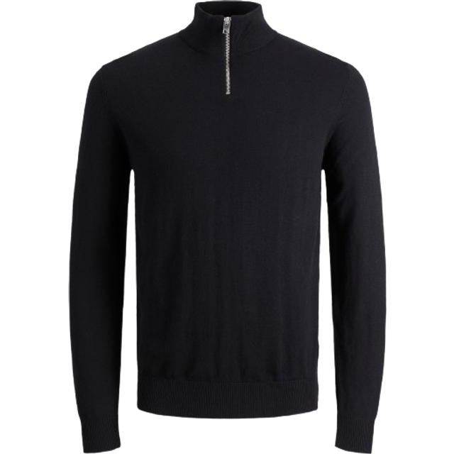 Semi-zipped sweater Jack & Jones Emil - Noir - XS