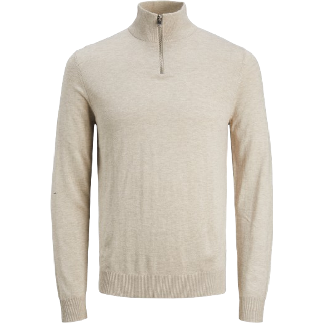 Semi-zipped sweater Jack & Jones Emil - Blanc - L