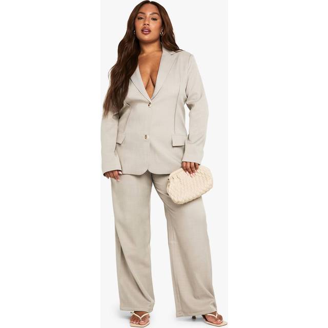 Womens Plus Tailored Boyfriend Trouser - Green - 18, Green