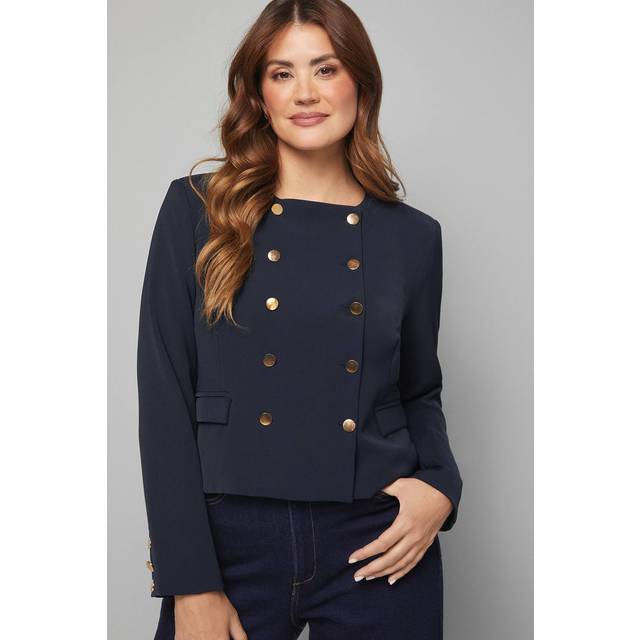 Wallis Boxy Fit Utility Jacket In Navy - navy - 12