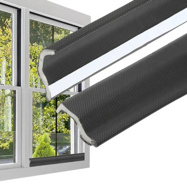 26' Kerf Weather Stripping Door Seal Self Adhesive Pu Foam Weather Strip Black