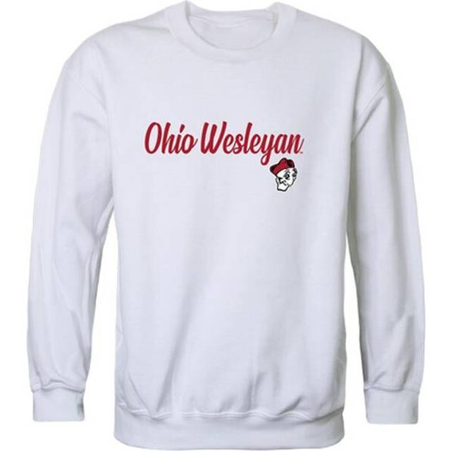 W Republic 556-564-WHT-03 Ohio Wesleyan University Bishops Script Crewneck Sweatshirt, White - Large