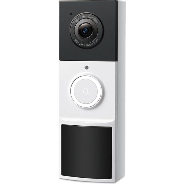 TP-LINK Tapo D210 2K 3 MP WiFi Video Doorbell with Chime - White, White