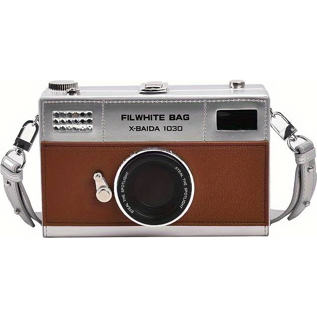 TEMU Retro Camera-shaped Mini Crossbody Bag, Vintage Shoulder Bag With Adjustable Strap, High-quality Design For Women - Shopping And Gifts, Street Style & Everyday Use, Small Purse