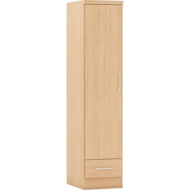 Seconique Nevada 1 Door 1 Drawer Wardrobe - Sonoma Oak Effect, Brown