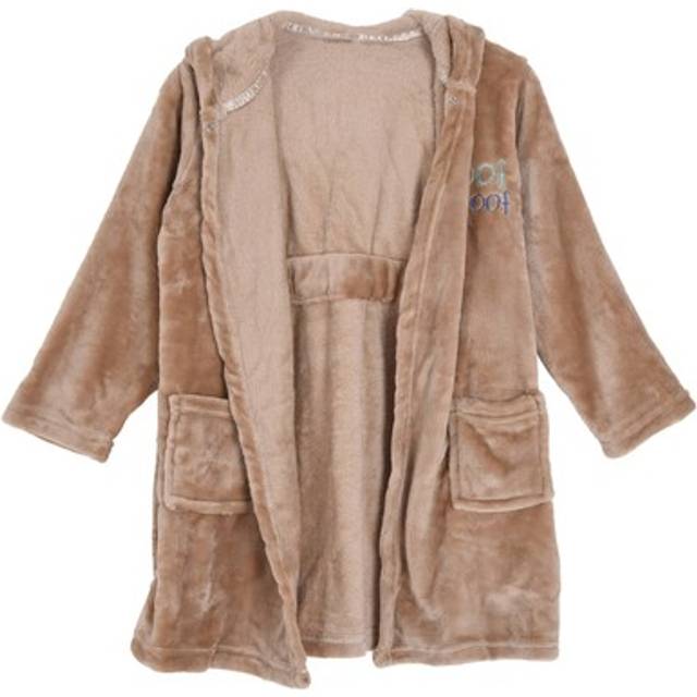 Little girl's flannel bathrobe ,brown dog,130: 6t k5n27974