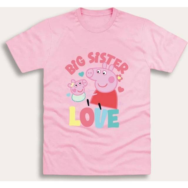 Brand Threads Kids' Peppa Pig Big Sister T-Shirt, Pink