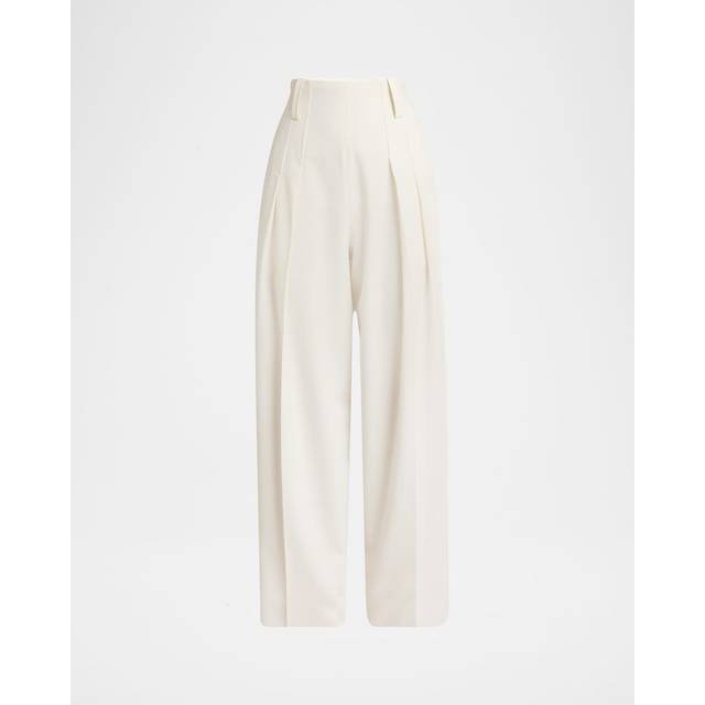 Victoria Beckham Wool-blend wide-leg pants - white (UK 6)
