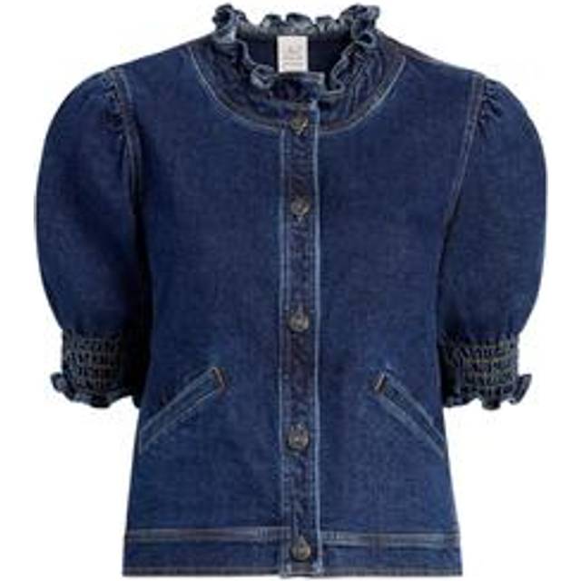 Quincy Short-Sleeve Denim Jacket - FONTAINE - X-Small