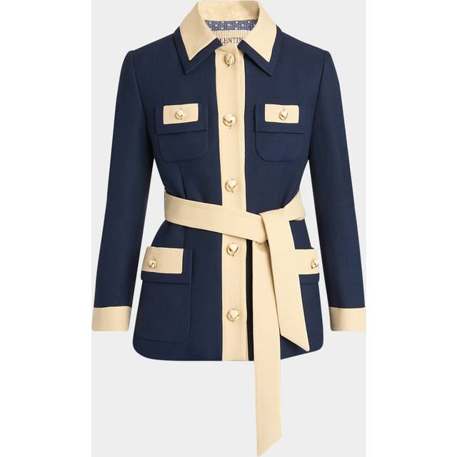 Valentino Two-Tone Jacket "Vlogo" - Blue - 40 IT
