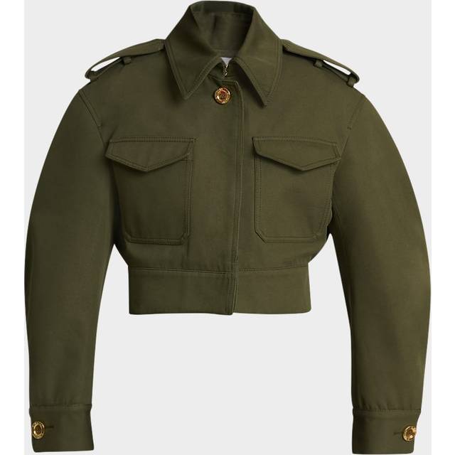 Cocoon Cropped Utility Jacket - KHAKI - 44 FR (12 US)
