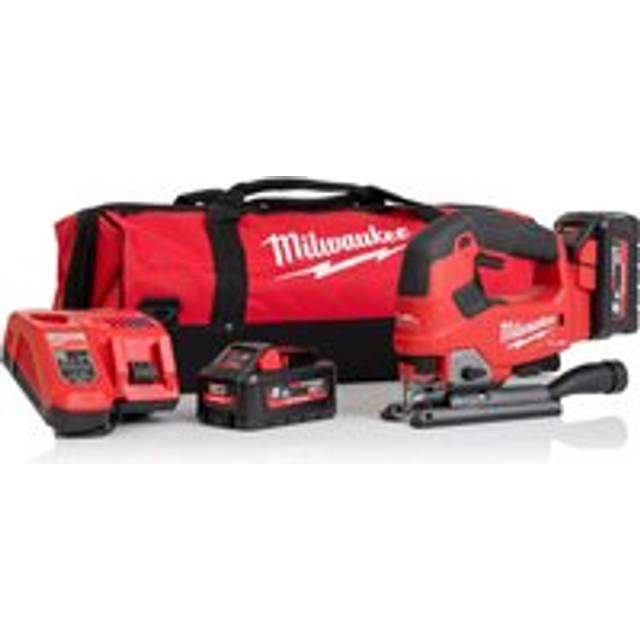 Milwaukee M18FJS-552B M18 FUEL 18V D-Handle Jigsaw Kit - 2x 5.5Ah Batteries Charger and Bag