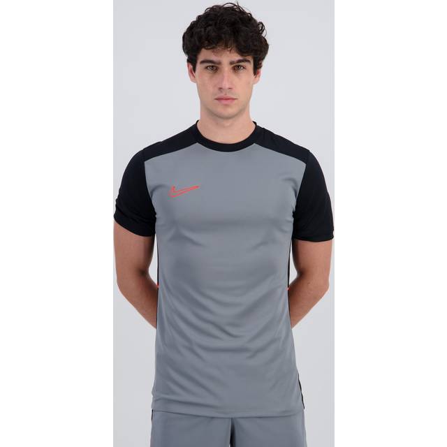 Nike Academy Men's Dri-FIT Short-Sleeve Football Top - Grey - Polyester - XL