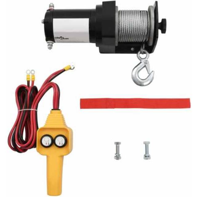 Vidaxl 12 v electric winch 907 kg wire remote controlbest