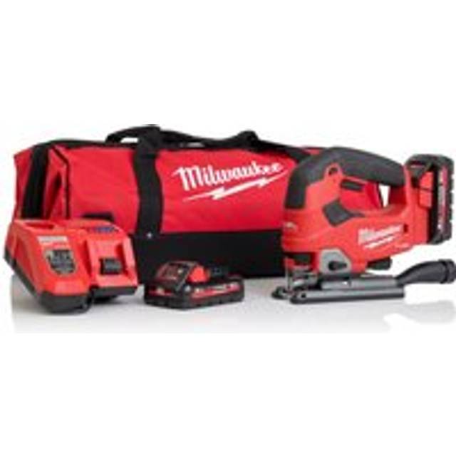 Milwaukee M18FJS-302B M18 FUEL 18V D-Handle Jigsaw Kit - 2x 3Ah Batteries Charger and Bag