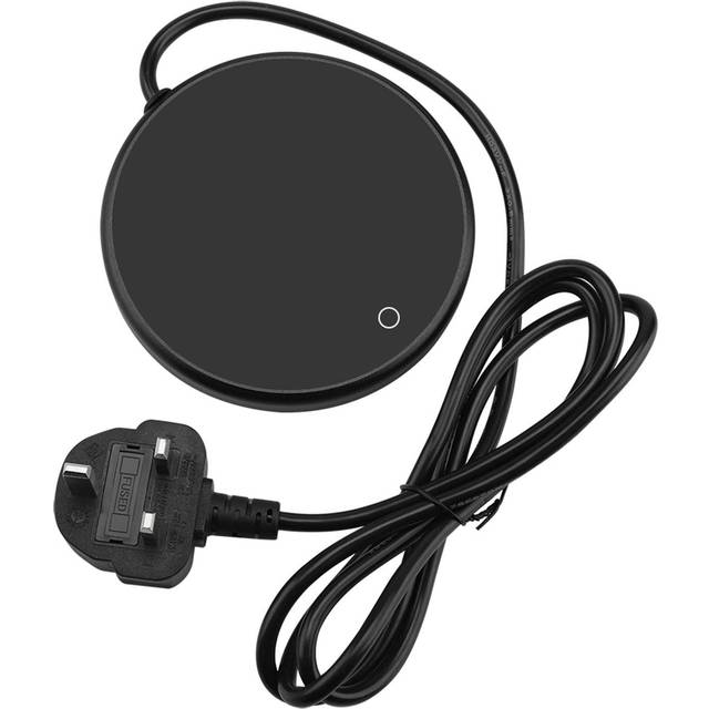 Electric Cup Warmer Pad Desktop Tea Coffee Milk Mug Heater Coaster Tray (Black ) Red