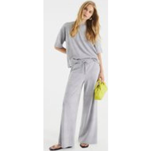 River Island Womens Grey Premium High Waisted Wide Leg Joggers - XL