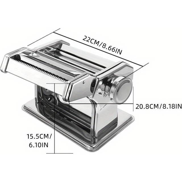 TEMU 22*20.8*15.5cm Stainless Steel Adjustable Pasta Maker Machine Lasagne Spaghetti Ravioli Cutter