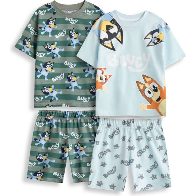 (3-4 Years) Bluey Multi-Pack of 2 Short Sleeve Short Leg Pyjama Set (Boys Multicoloured)
