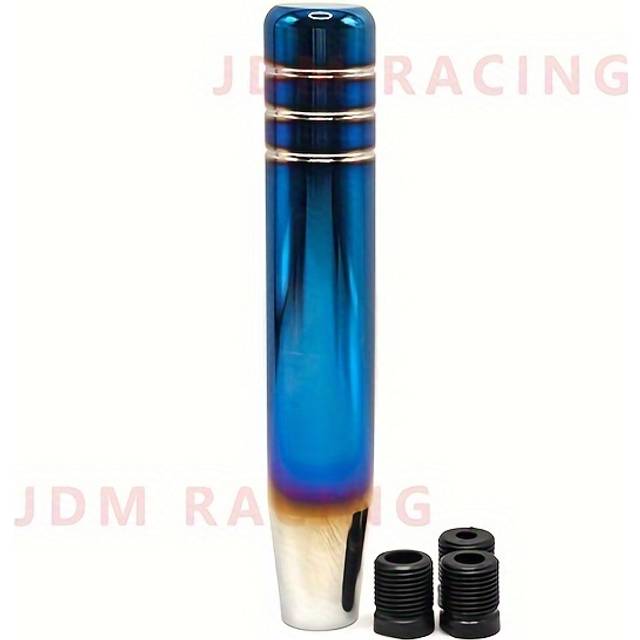 TEMU Jdm Racing 7.08" Aluminum Gear Shift Knob - Vibrant Colors, With 3 Adapters, Fits Most Manual Cars