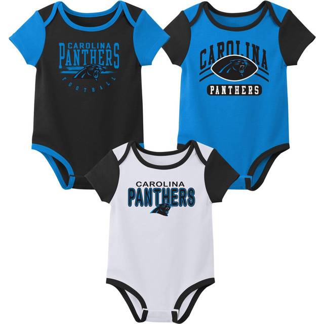 Outerstuff NFL Newborn Baby and Infant Short Sleeve Bodysuit Variety 3-Pack - Carolina Panthers  18M