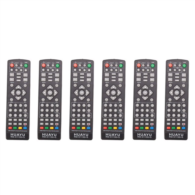 6X Universal Tv Remote Control Controller Dvb-T2 Rm-D1155 Sat Satellite Television Receiver