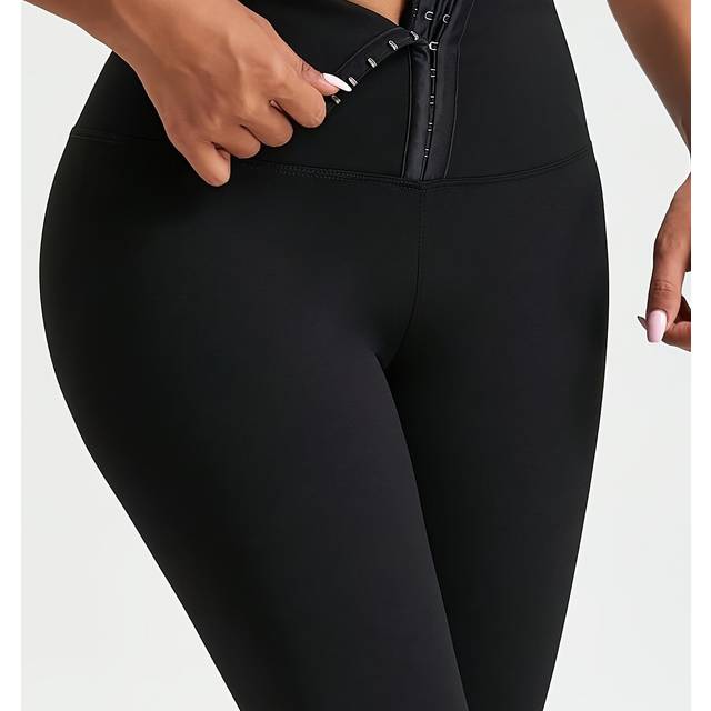 TEMU High-waisted Tummy Control Sports Leggings For Women With Closure, Slimming Yoga Pants, Fitness Activewear