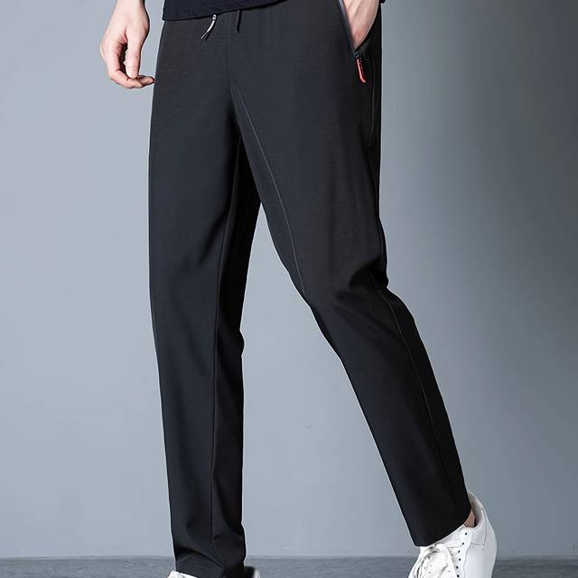 TEMU Men's Ultra-thin Activewear Sports Pants, Drawstring Quick Dry Athletic Trousers, Lightweight Athletic Joggers For Men Gym Fitness Workout
