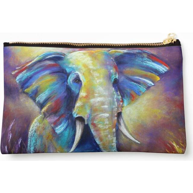 Makeup Bag Elephant  Cosmetic Organizer Tyvek Paper Bags Zipper Pouch