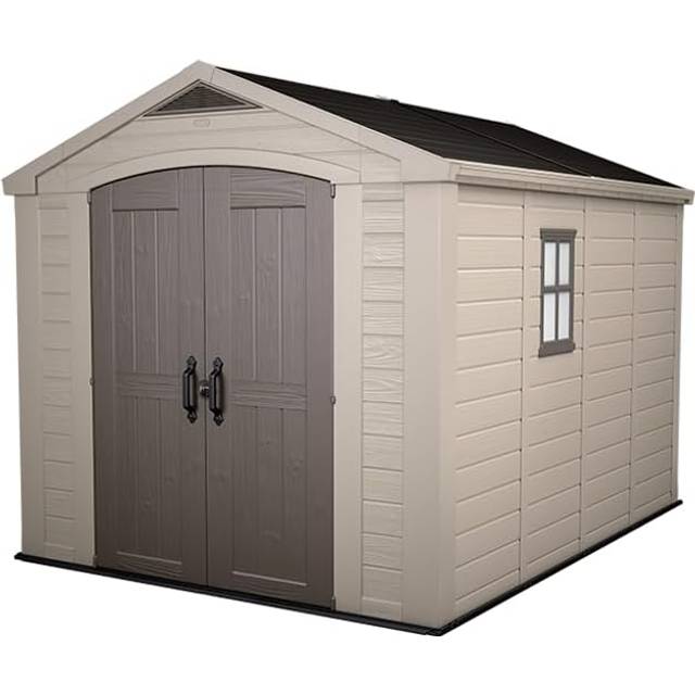 Keter Factor 8 x 11ft Beige Outdoor Resin Garden Storage Shed - Cream