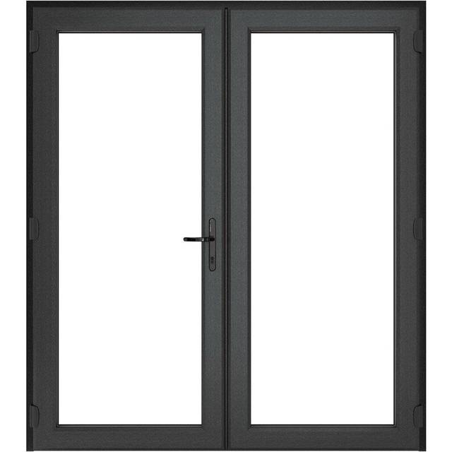 Crystal uPVC French Door (Left Hand Master) incl. 150mm Cill 1790 x 2090mm Clear - Grey External/White Internal