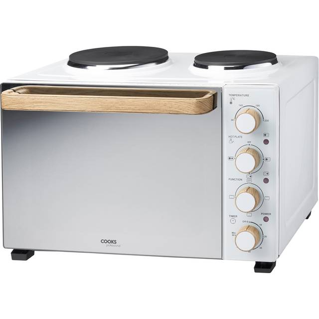 Cooks Professional K405 Counter Top 34L Mini Oven with Hobs - White