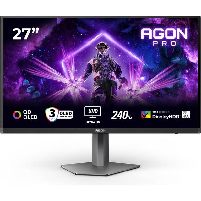 AOC Agon 27" AG276UZD QD-OLED 3840x2160 240Hz 0.03ms FreeSync/G-Sync Compatible HDR400 HDMI 2.1 Widescreen Gaming Monitor