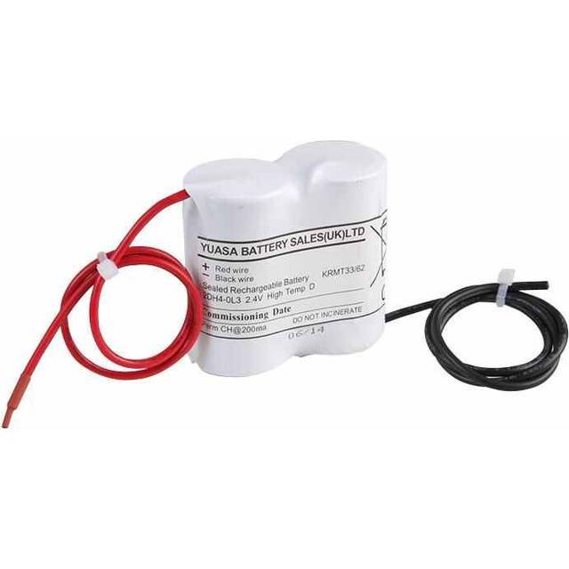 YUASA 2.4V 4Ah Ni-Cd Emergency Lighting 2x D Battery Pack - Flying Leads