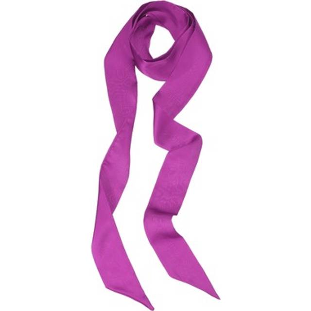 Stylish ribbon scarf long silk solid color skinny scarves peach