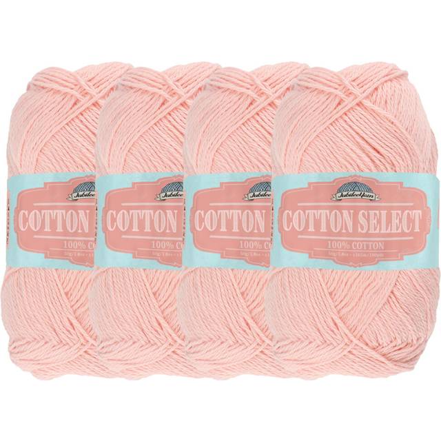 JubileeYarn Cotton Select Yarn - Sport Weight - 50g/Skein - Peach - 4 Skeins