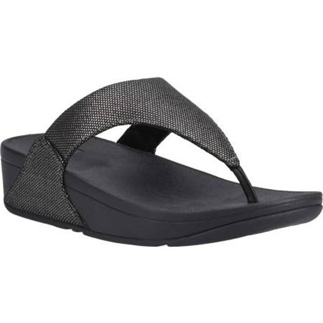 Fitflop womens/ladies lulu glitz leather toe post sandals fs11514