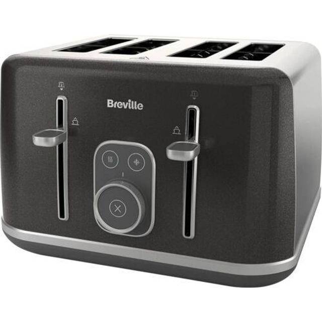 Breville vtr020 aura 4 slice toaster shimmer grey touch control high lift