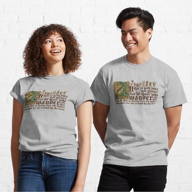 Mens Womens T-shirt All that is gold does not glitter Youth Toddler Short Sleeve Tee Tops Boys