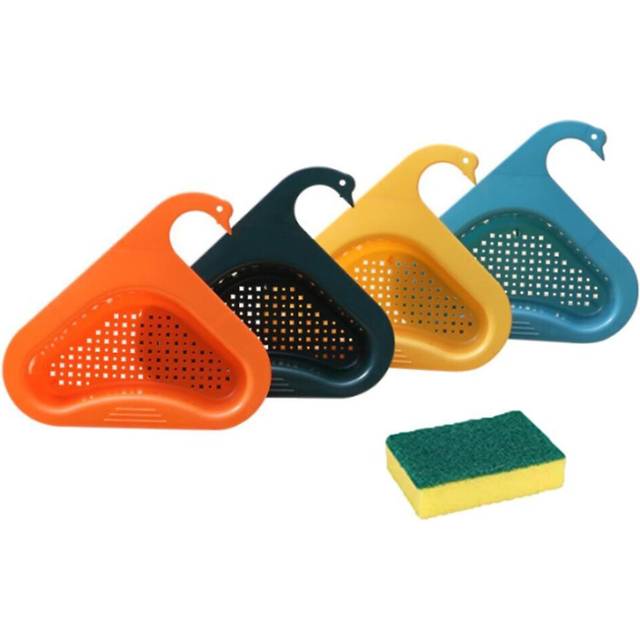 4 Pcs Kitchen Sink Drain Basket Swan Drain Rack, Kitchen Sink Strainer, Kitchen Triangular Sink Fil