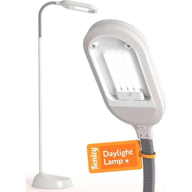 Kenley Daylight Lamp - Reading Light Floor Standing - Natural Bright Sunlight - Energy Saving Bulb for True Colours - Sturdy & Easy to Assemble -