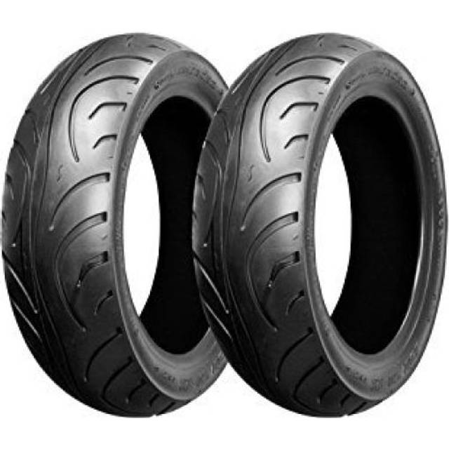 Bike Parts Center Bike Tires 4PR Set of 2 Tubeless 791102 130/70-12 T/L