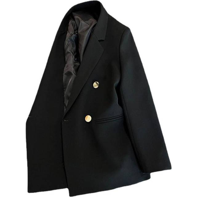 (black, XL) Asian Size Fashion Casual Women&apos;s Solid Color Pocket Blazer Suit Long Sleeve Cardigan Multi Colors Blazers Jacket