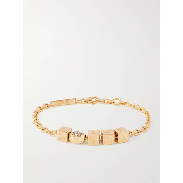 LOEWE - Pebble Cube Gold-plated Bracelet - M